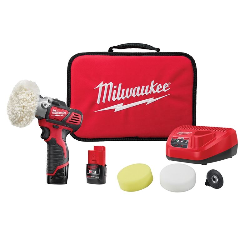 M12 12V Lithium-Ion Cordless Variable Speed Polisher/Sander Compact Battery Kit - Perfect for Auto Detailing, Woodworking & DIY Home Projects