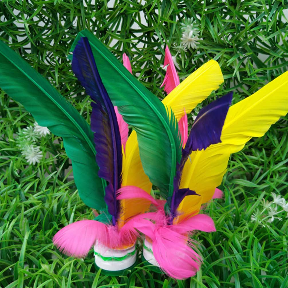 BESPORTBLE 5-Piece Shuttlecock Set - Traditional Chinese Jianzi Game for Outdoor Play, Kids Sports Equipment & Backyard Activities | Perfect for Family Fun, Picnics, and School PE Classes