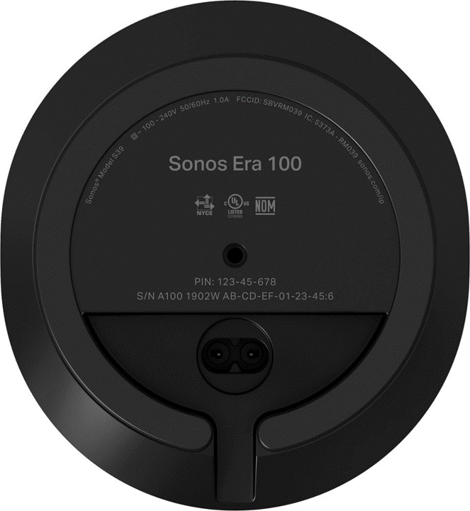 SONOS ERA 100 Smart Speaker - WiFi Enabled Home Audio System (Black) | Perfect for Living Room, Bedroom & Home Theater Setup