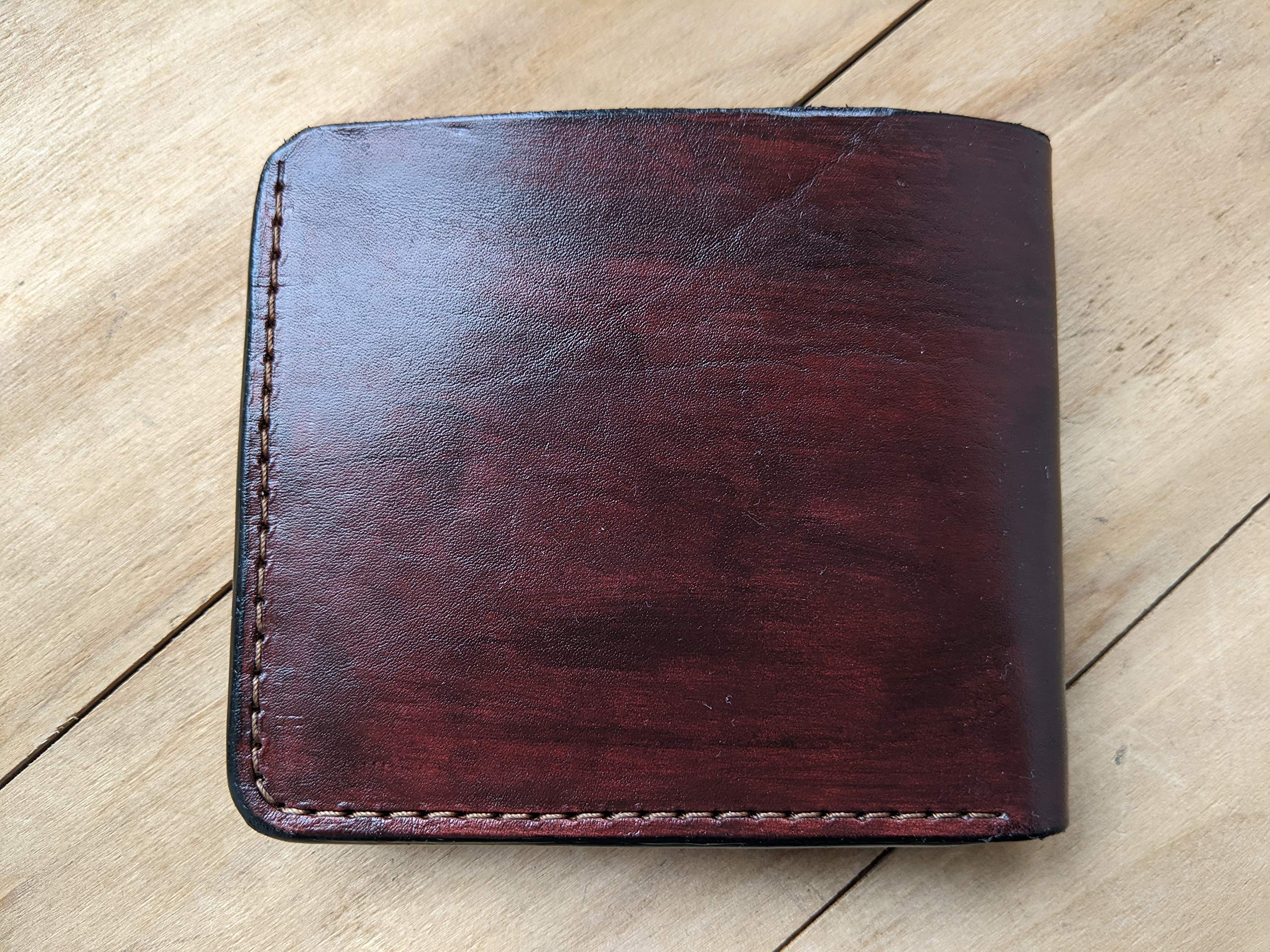 Handmade 3D Carved Genuine Leather Biker Wallet for Men - Custom Personalized Crow Design Long Wallet - Perfect for Motorcycle Riders, Gift Giving & Everyday Use