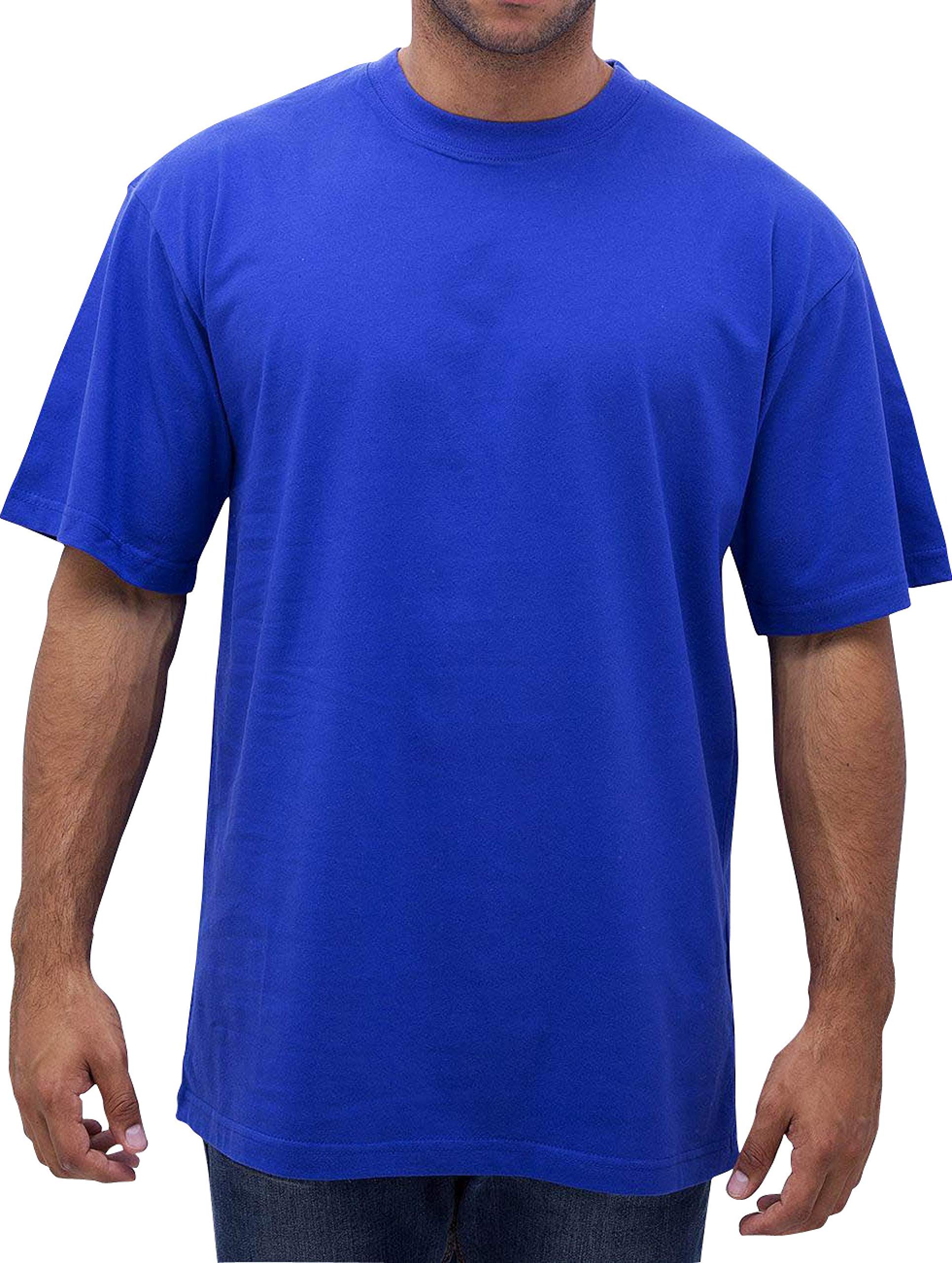 Urban Classics Tall Tee for Men - Soft Cotton Oversized 3XL T-Shirt in Royal Blue | Comfortable Loose Fit for Casual Wear, Street Style & Layering