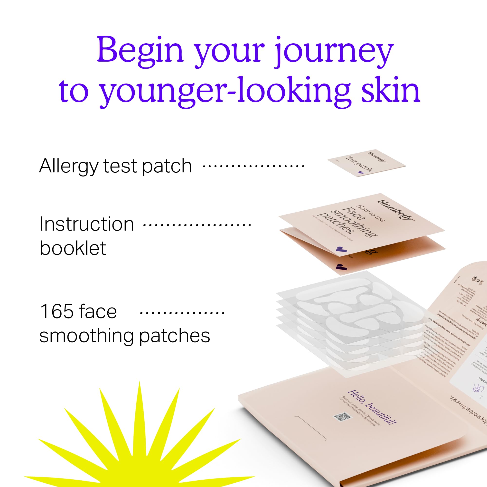 BLUMBODY Anti-Wrinkle Patches Set - Face, Chest & Neck Wrinkle Pads for Smooth Skin | Reduce Fine Lines & Wrinkles | Perfect for Nighttime Skincare & Anti-Aging Routine