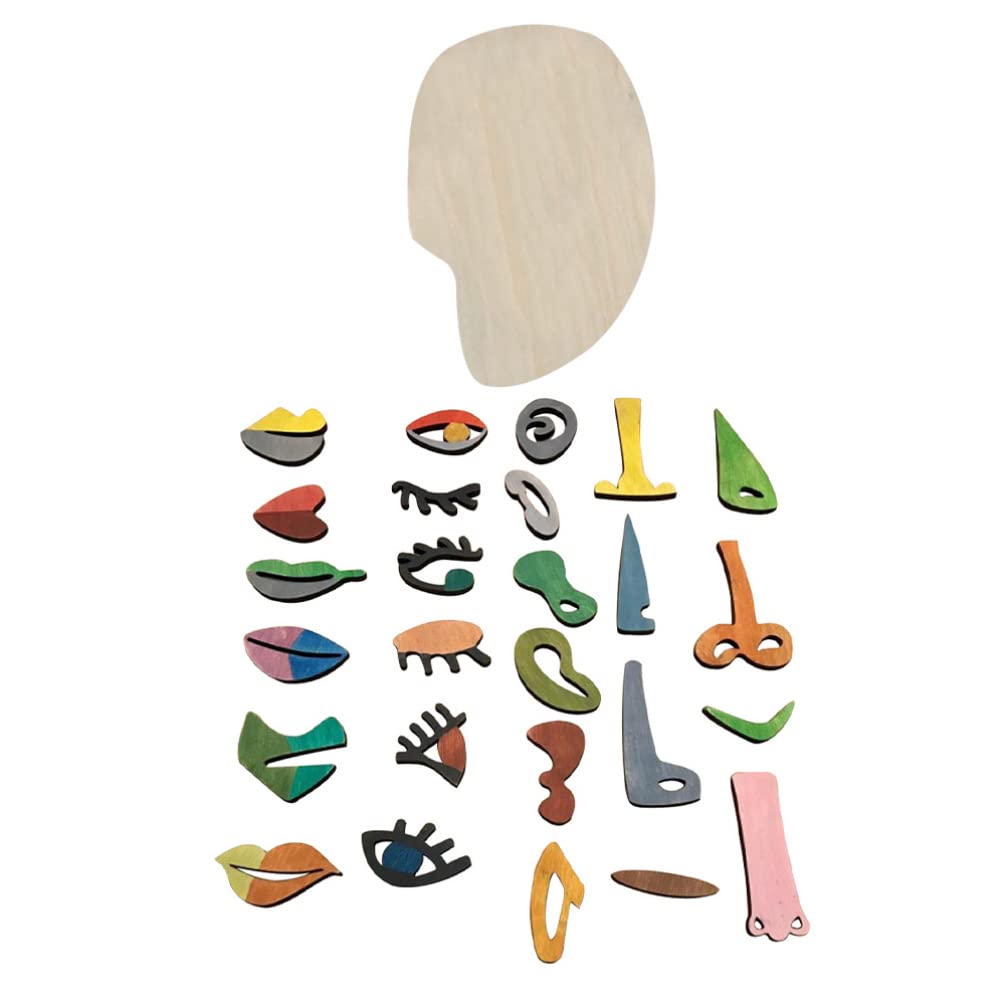 Montessori Wooden Face Puzzle Set - 26-Piece Picasso Art Jigsaw Toy for Kids, DIY Creative Learning & Educational Playset - Perfect for Home, Classroom & Montessori Activities