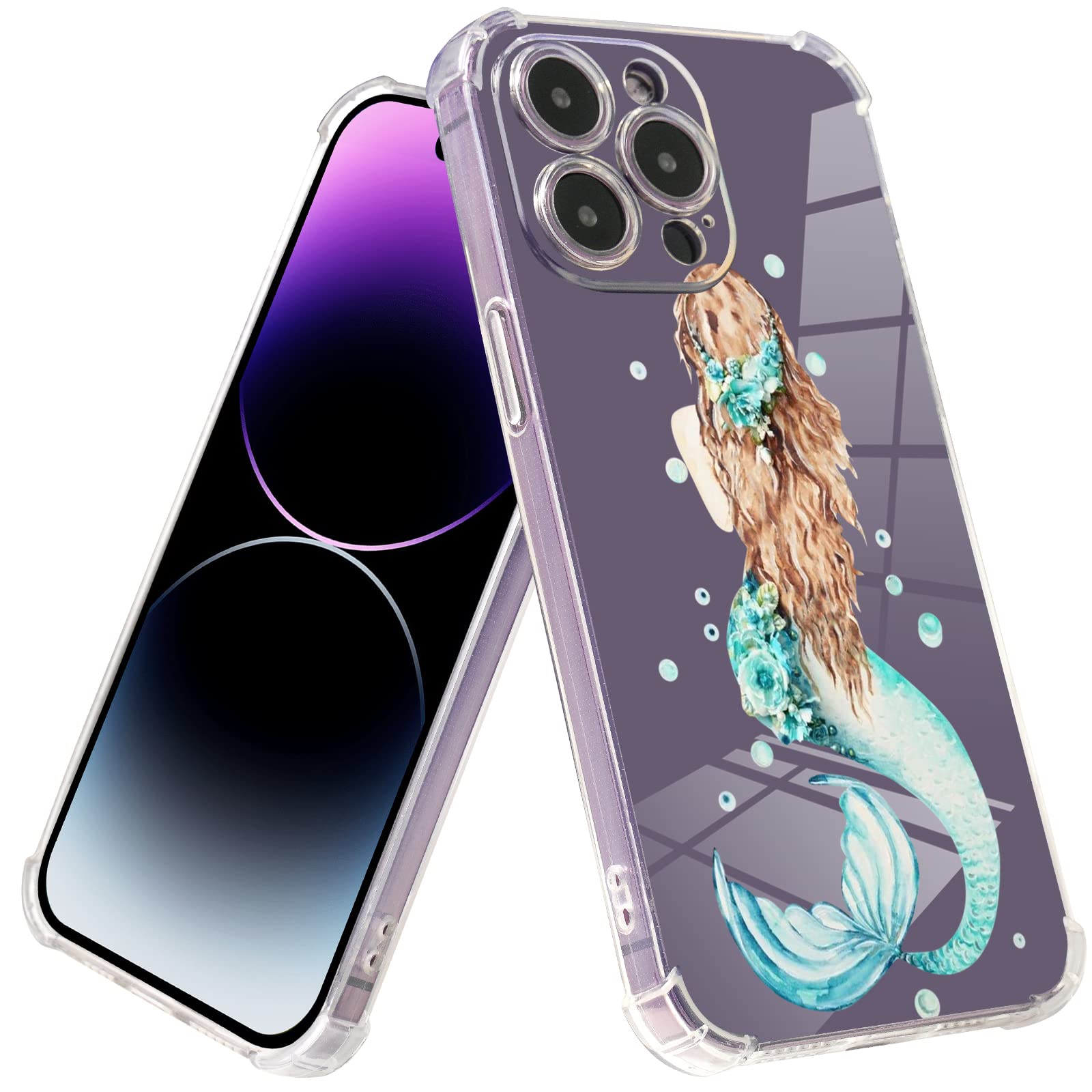 **Mermaid Design iPhone 11 Pro Max Case – 6.6 ft Drop Protection, Soft TPU Cover with Screen Protector | Perfect for Beach, Pool & Outdoor Adventures**