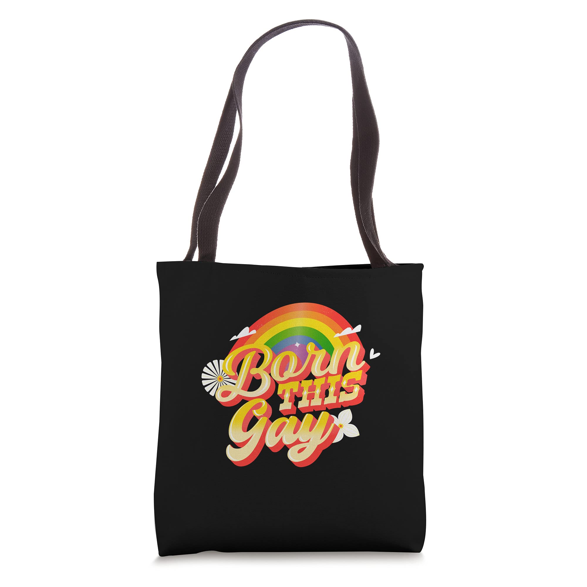 Rainbow LGBTQ Pride Tote Bag - Durable Canvas Gay Rights & Sexual Preference Statement Bag for Shopping, Beach, Work & Everyday Use