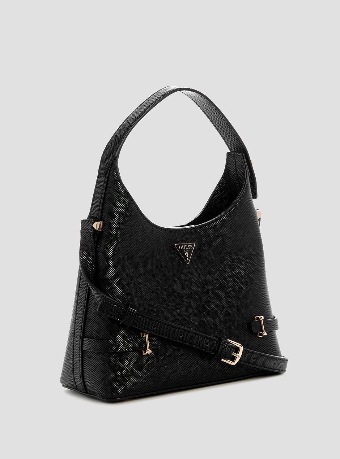 Stylish Black Rosalba Hobo Crossbody Bag for Women - Fashionable Shoulder Purse with Adjustable Strap - Perfect for Work, Travel & Everyday Use