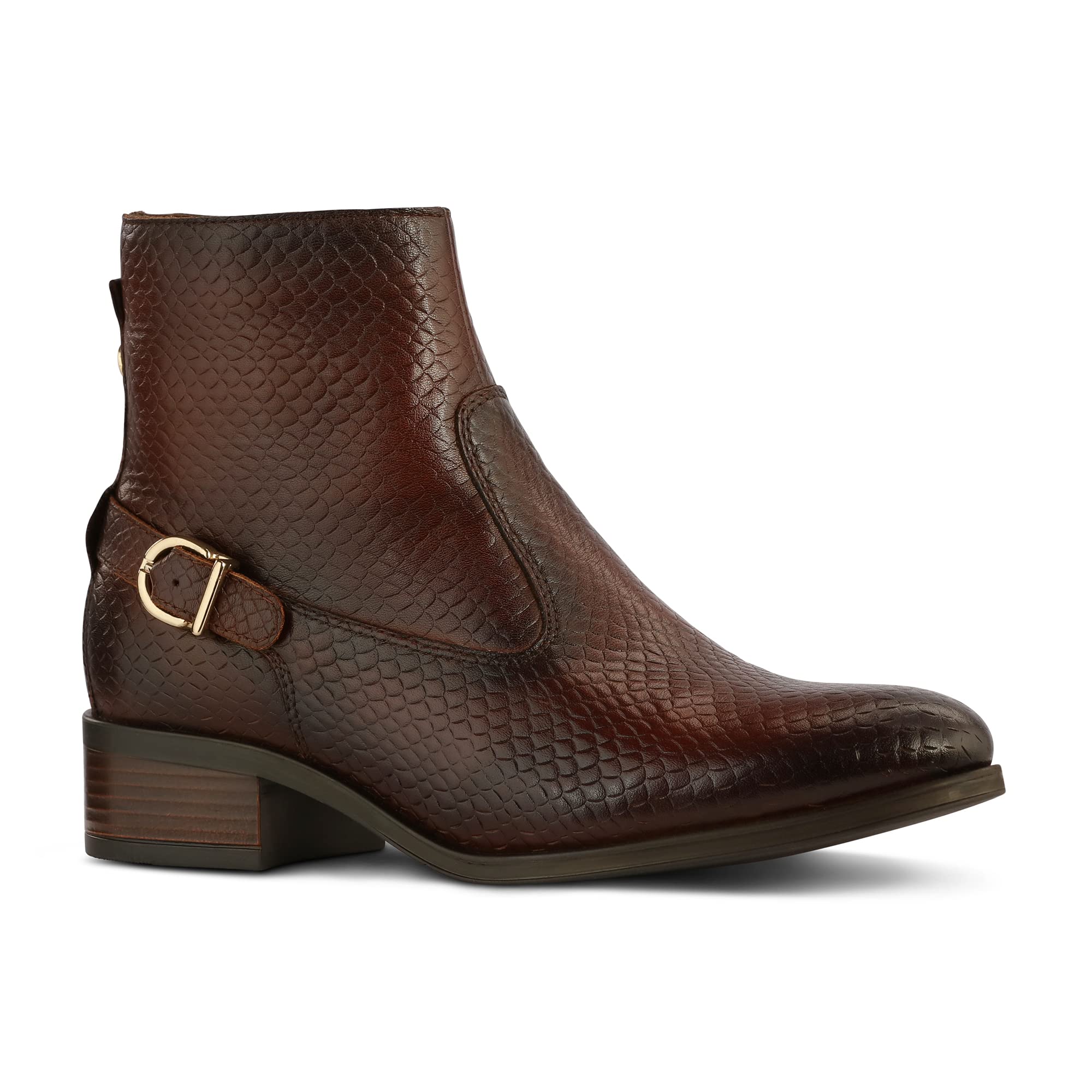 JATAREA Women's Fashion Leather Ankle Boots & Booties - Stylish Comfort for Fall, Winter & Everyday Wear