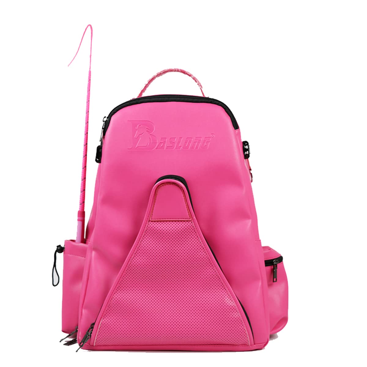 UNISTRENGH Professional Equestrian Backpack with Concealed Mesh Helmet Holder - Waterproof Horse Riding Boots Bag for Women & Men (Pink) - Perfect for Horse Shows, Trail Rides & Stable Storage