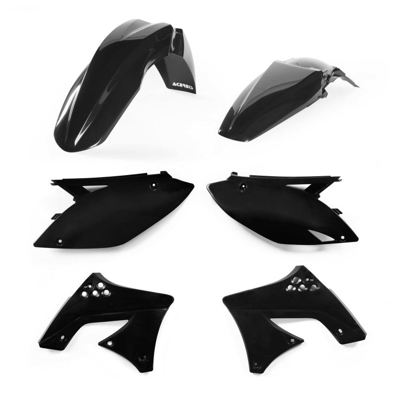 Acerbis Black Plastic Kit for 2009-2012 Kawasaki KX250F Dirt Bike | Full Body Replacement | Motocross & Off-Road Racing Protection