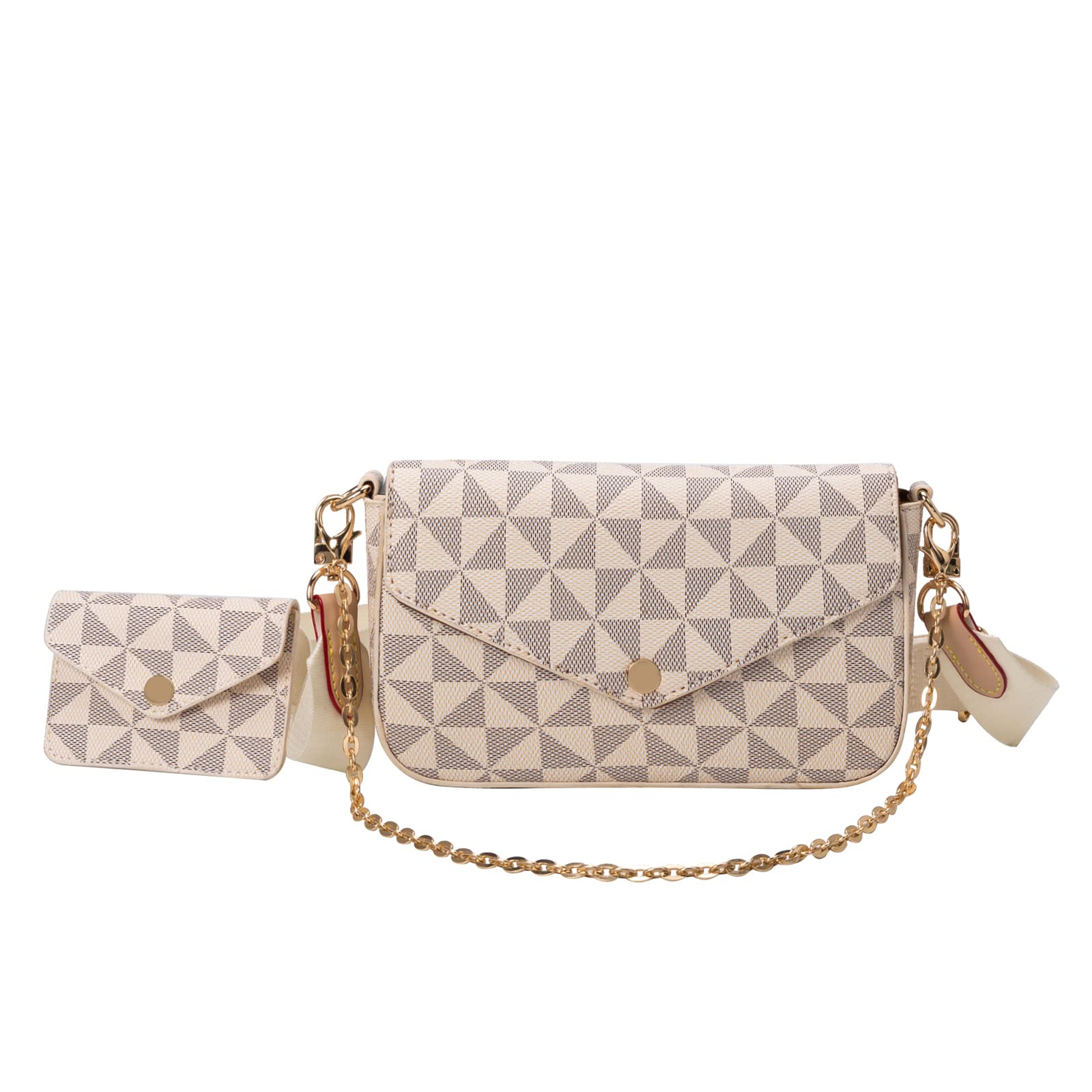 Stylish Women's Small Crossbody Bag - Designer White Messenger Purse with Coin Pouch (2 Sizes) | Perfect for Everyday Use, Travel & Shopping
