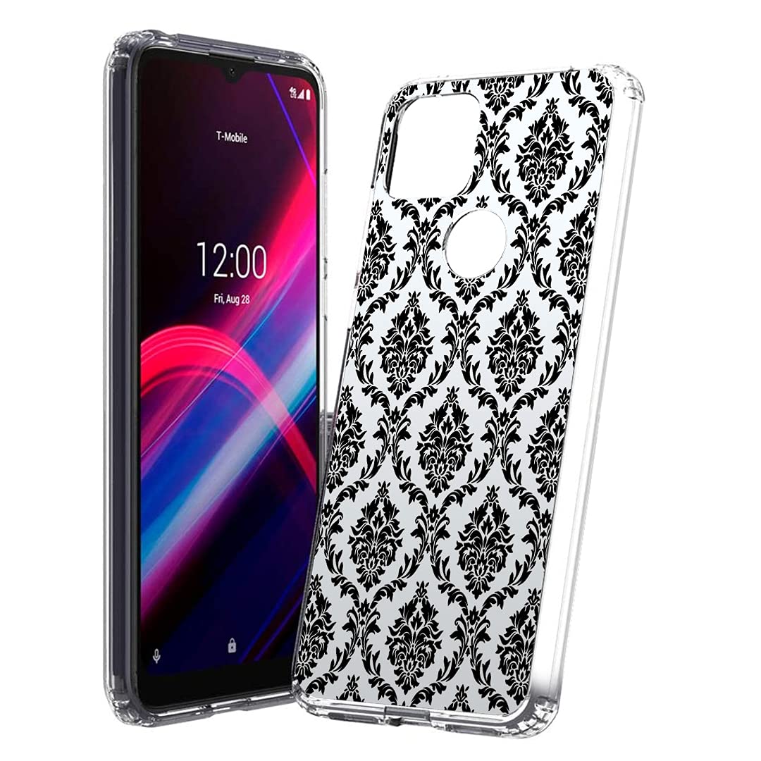 T-Mobile Revvl 4 Plus Phone Case - Shockproof Clear Cover with Floral Design | Perfect for Metro PCS & TCL Revvl 4+ Protection