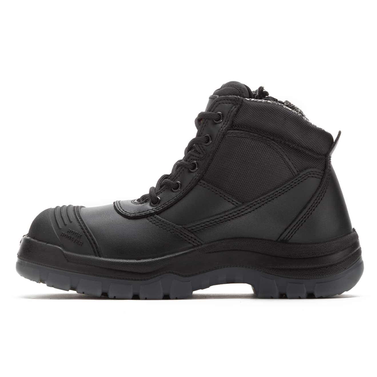 Rockrooster Men's 6 Inch Steel Toe Work Boots - Comfortable Anti-Fatigue Slip Resistant Safety Shoes (AK250-050BK) - Ideal for Construction, Warehouse & Outdoor Work
