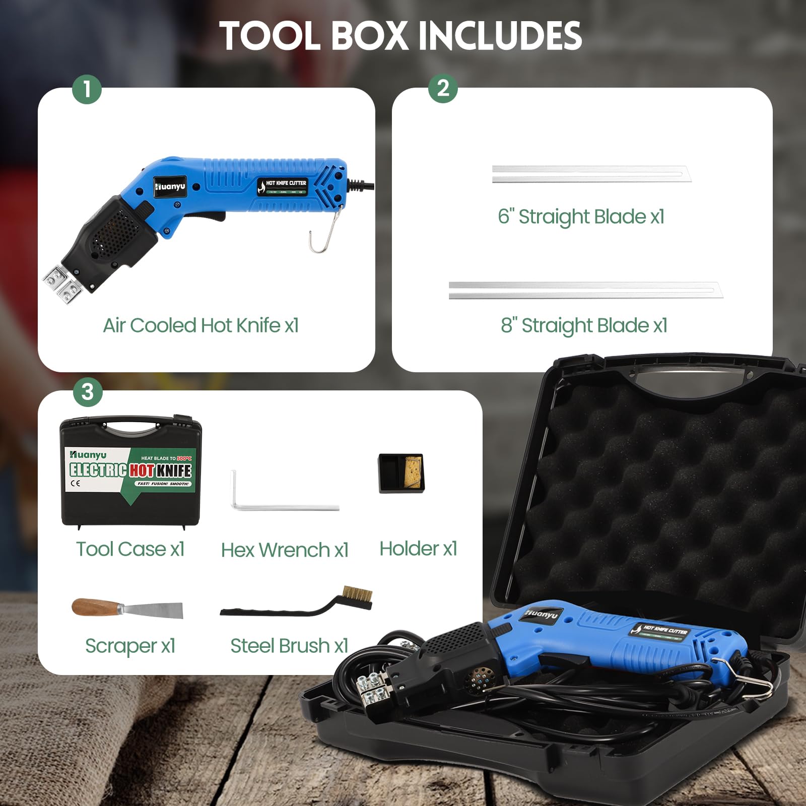 200W Electric Hot Knife Foam Cutter Kit with 6