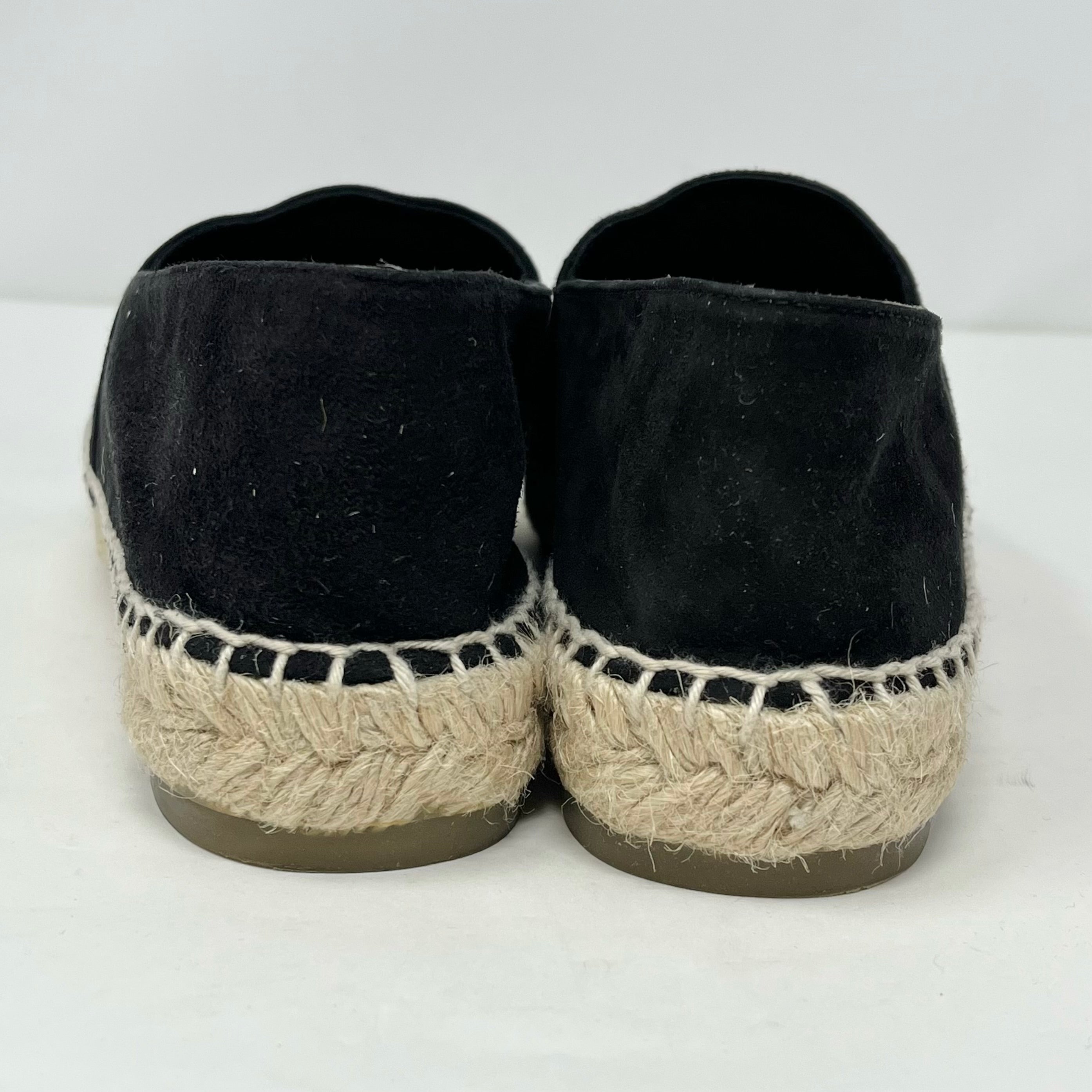 Chanel Classic Espadrille Flats - Women's Comfortable Canvas Shoes with Jute Sole | Perfect for Casual Outfits, Summer Beach Wear & Everyday Fashion