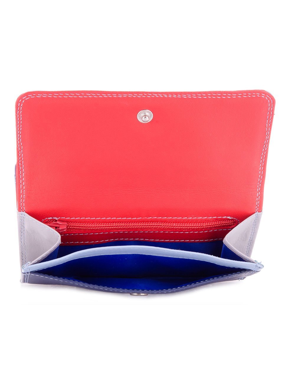 Premium Genuine Leather Double-Flap Wallet for Men & Women - 6 Card Slots, ID Window & Coin Pocket - Stylish Compact Purse for Everyday Carry, Travel & Business | Royal Color Luxury Accessory