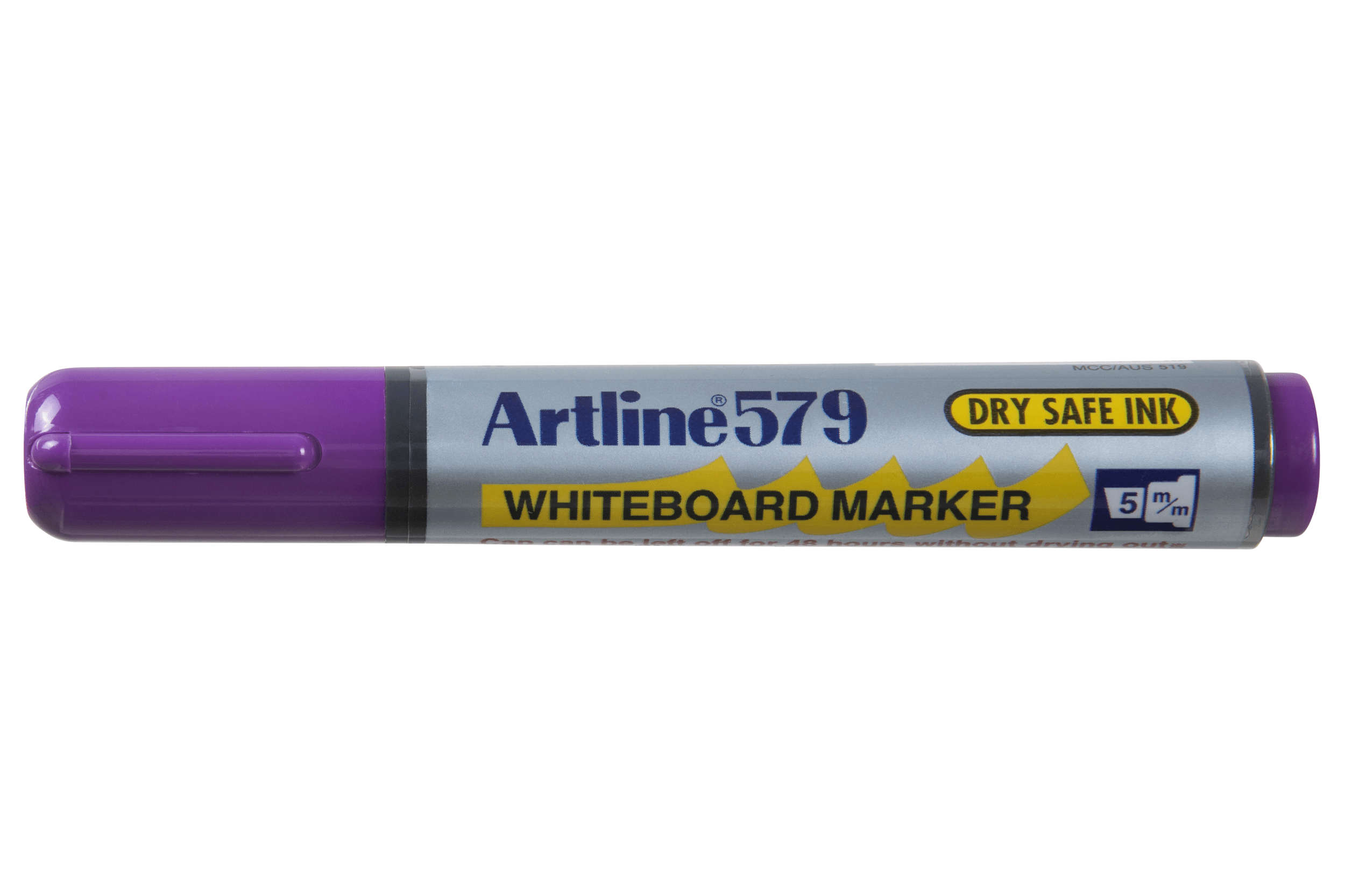 Artline 579 Whiteboard Markers - 5mm Chisel Tip, Purple (Pack of 12) - Ideal for Office, Classroom & Home Whiteboard Presentations