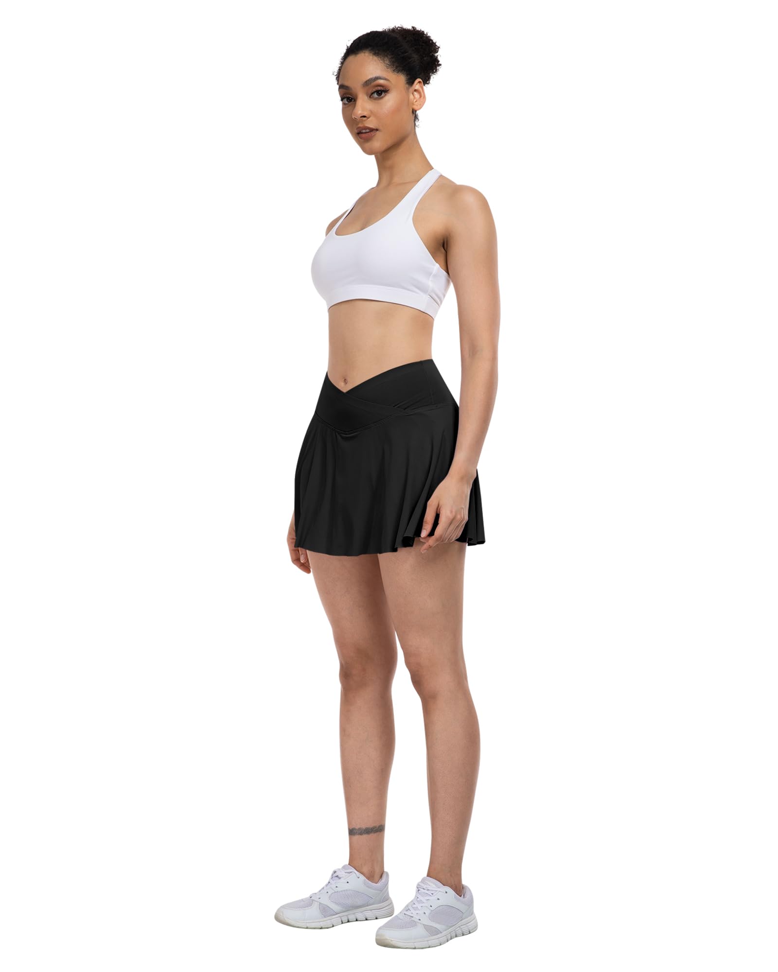 ATHVOTAR Women's High Waisted Tennis Skirt with Pockets - Breathable Athletic Skorts for Golf, Running & Workout - Built-in Shorts for Comfort & Coverage - Perfect for Tennis, Gym, Yoga & Casual Wear
