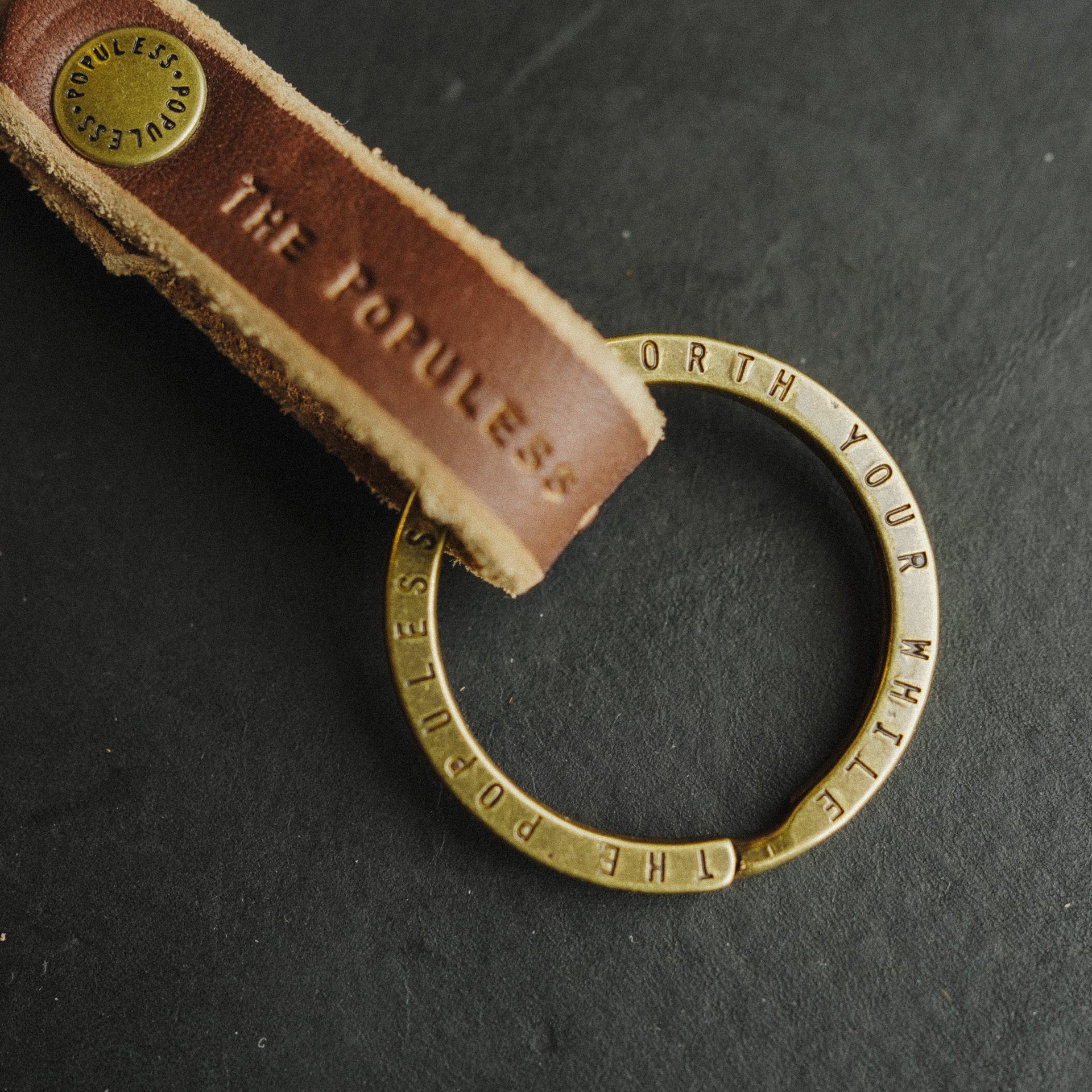 The Smith Fob - Premium Brown Leather Keychain for Men & Women | Perfect for Keys, Wallets & Everyday Carry (EDC) Accessories
