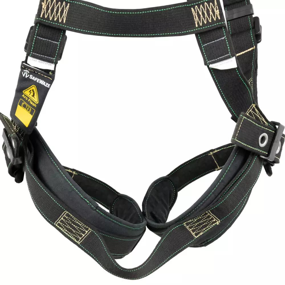 Arc Flash Full Body Harness DE 1D with DE MB Chest & TB Legs - OSHA Compliant Fall Protection Gear for Construction & Industrial Work