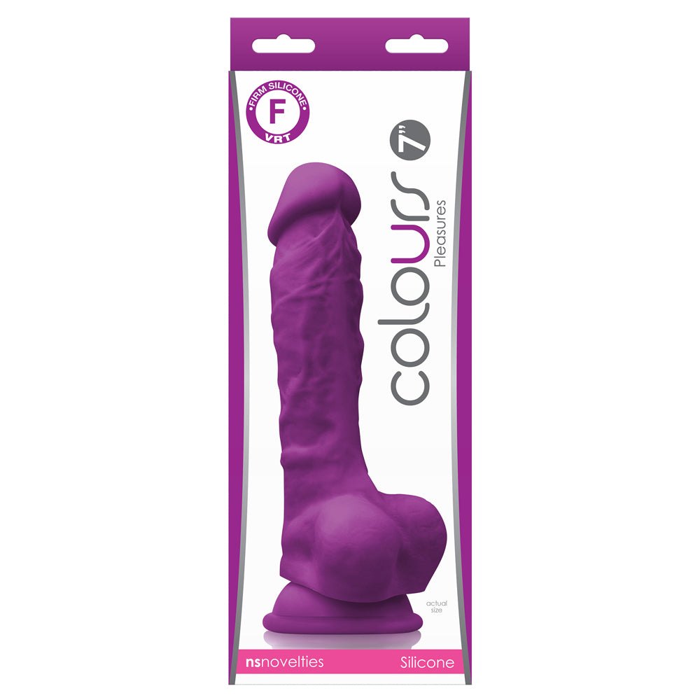 Colours Pleasures 7 Inch Firm Dildo - Realistic Silicone Adult Toy for Solo Play & Couples Intimacy