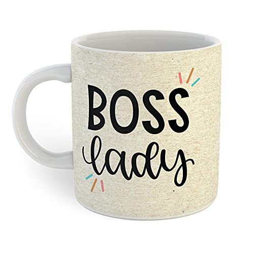 Boss Lady Coffee Mug - Inspirational Ceramic Mug for Women, Perfect for Office, Home & Gifts - 11oz Funny Motivational Coffee Cup