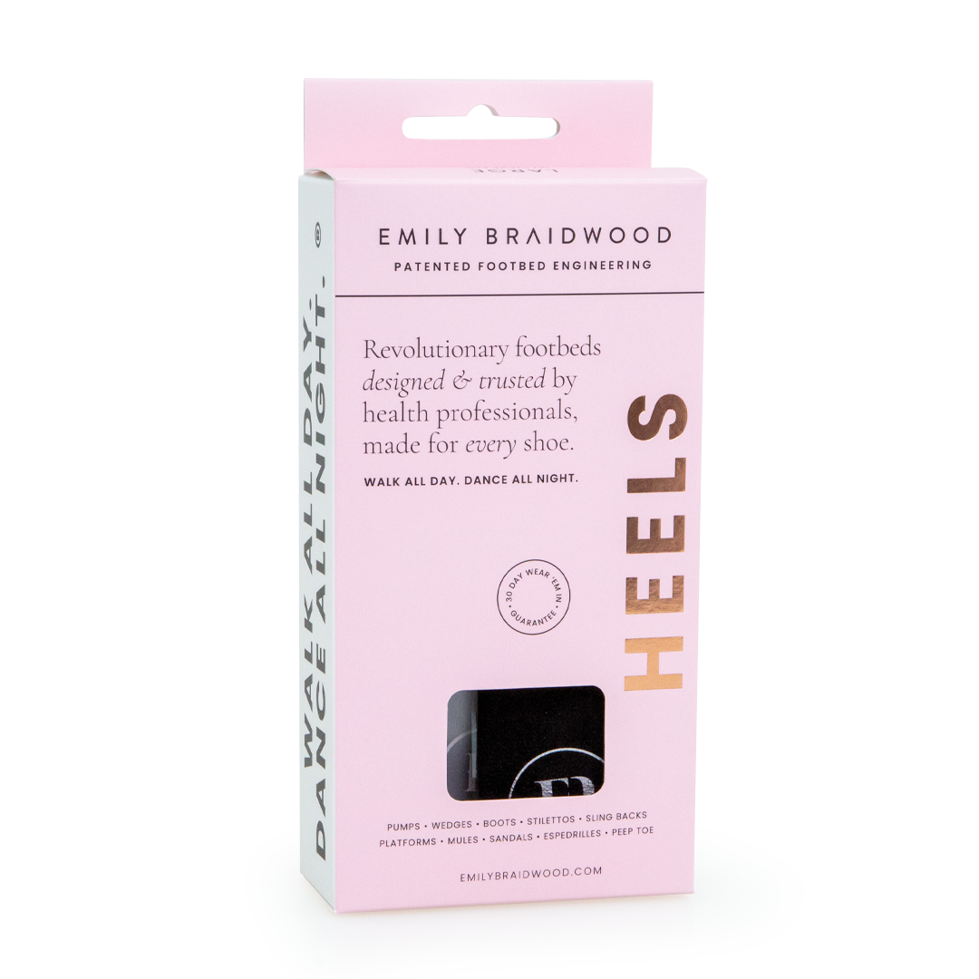 Emily Braidwood Comfort Insoles for Heel Pain Relief - Cushioned Arch Support for Women's Shoes - Perfect for Work, Running & Everyday Wear
