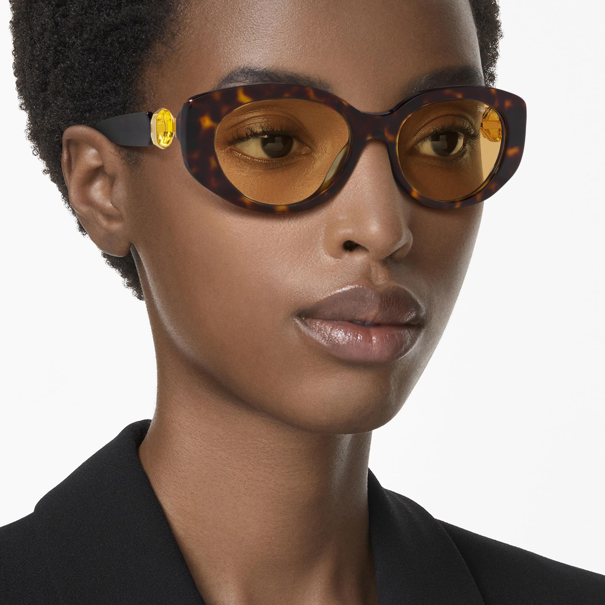 Swarovski Women's Sk6002 Oval Sunglasses - Polarized UV Protection Luxury Fashion Sunglasses for Women | Perfect for Beach, Driving & Outdoor Activities