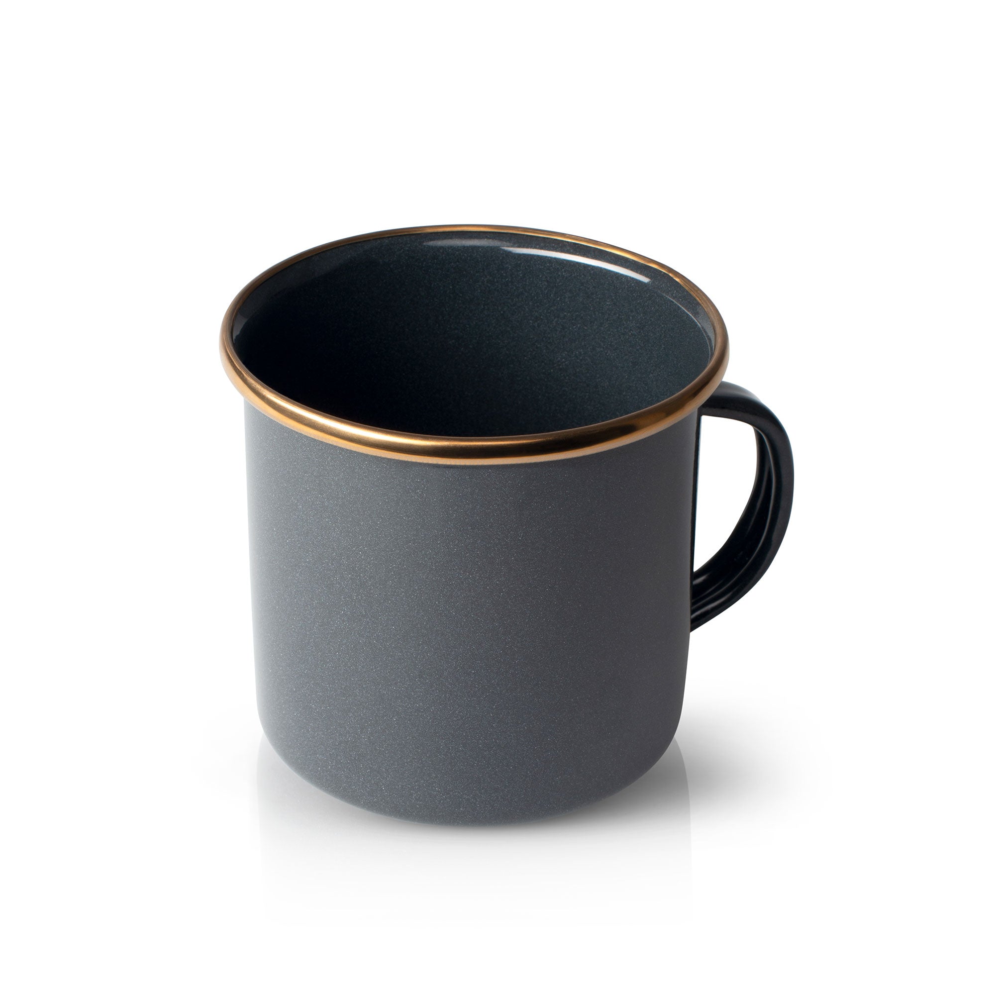 12 oz Enamelware Camping Cup - Durable & Lightweight Coffee Mug for Outdoor, Picnic, Hiking & Travel - Vintage Style Metal Drinking Cup with Handle