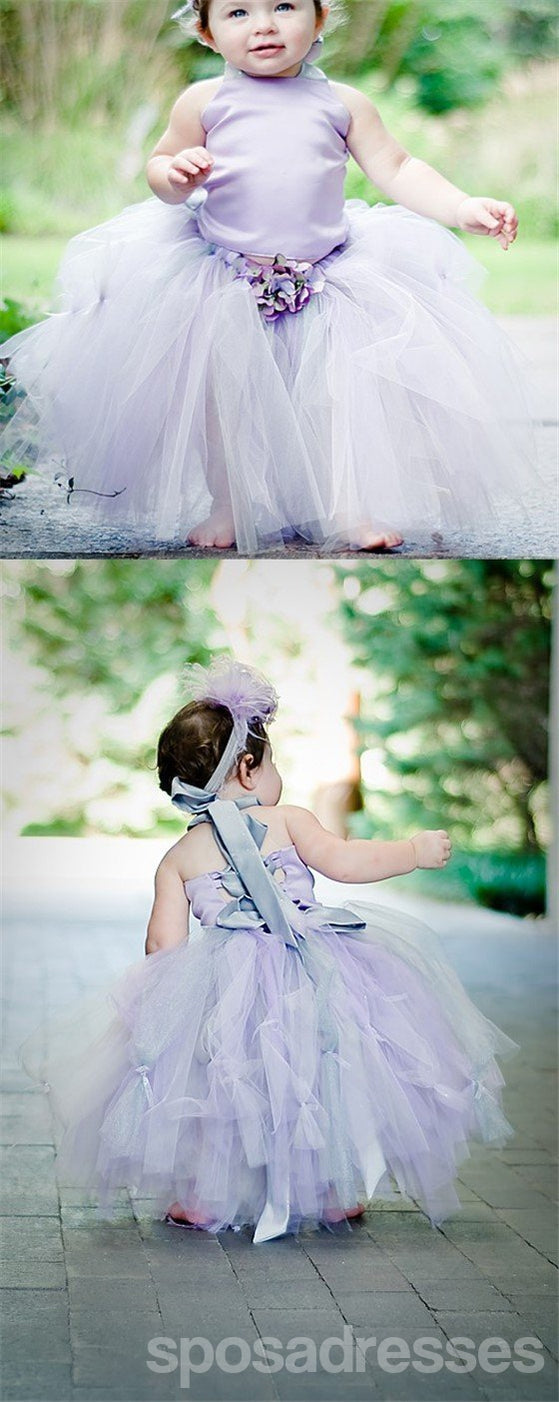 Light Purple Satin Tulle Pixie Tutu Flower Girl Dress - Elegant & Affordable Princess Costume for Weddings, Birthday Parties & Photo Shoots - FG017
