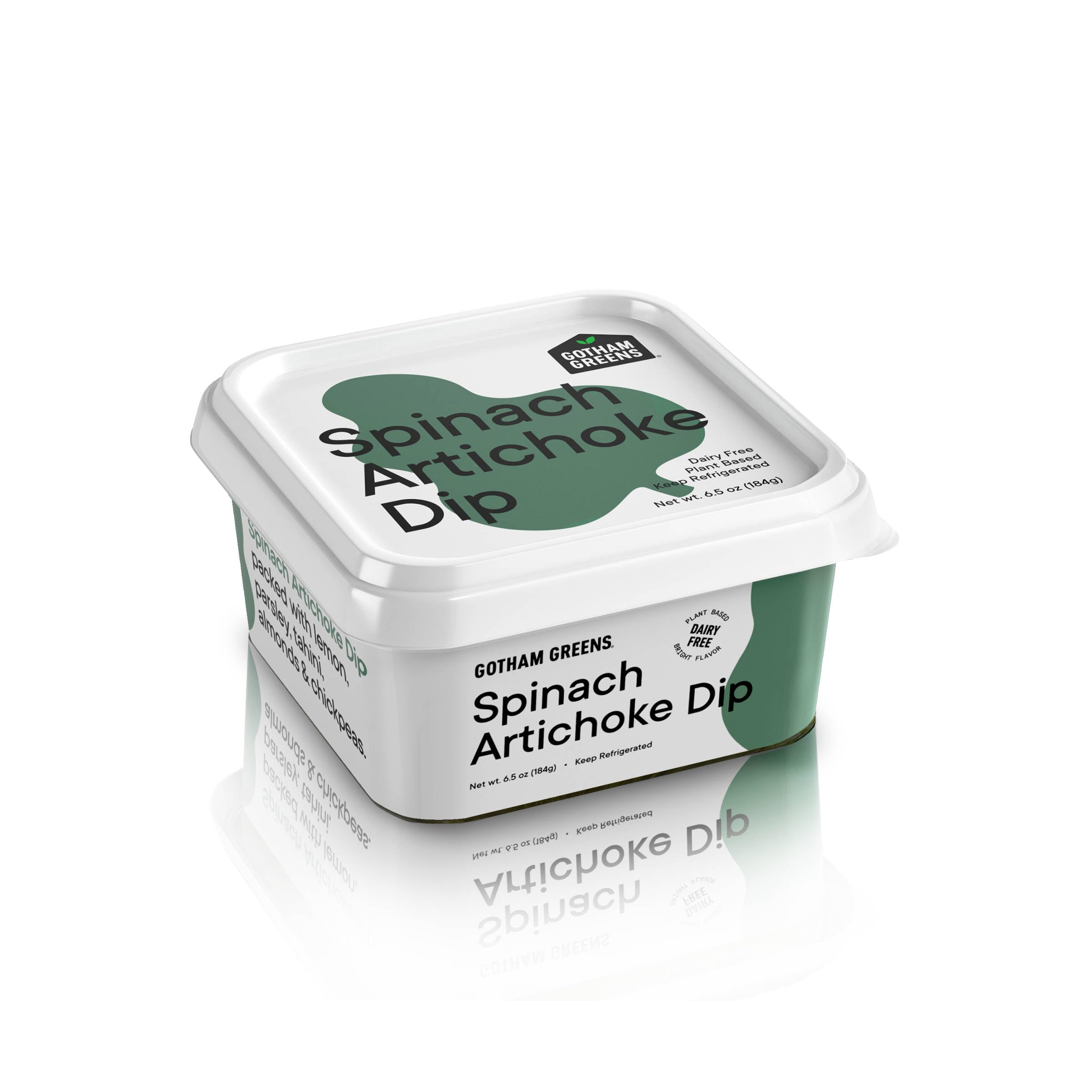 GOTHAM GREENS Spinach Artichoke Dip - 6.5 oz Jar | Fresh & Creamy Vegan Dip | Perfect for Parties, Snacking & Entertaining | Gluten-Free & Delicious Appetizer