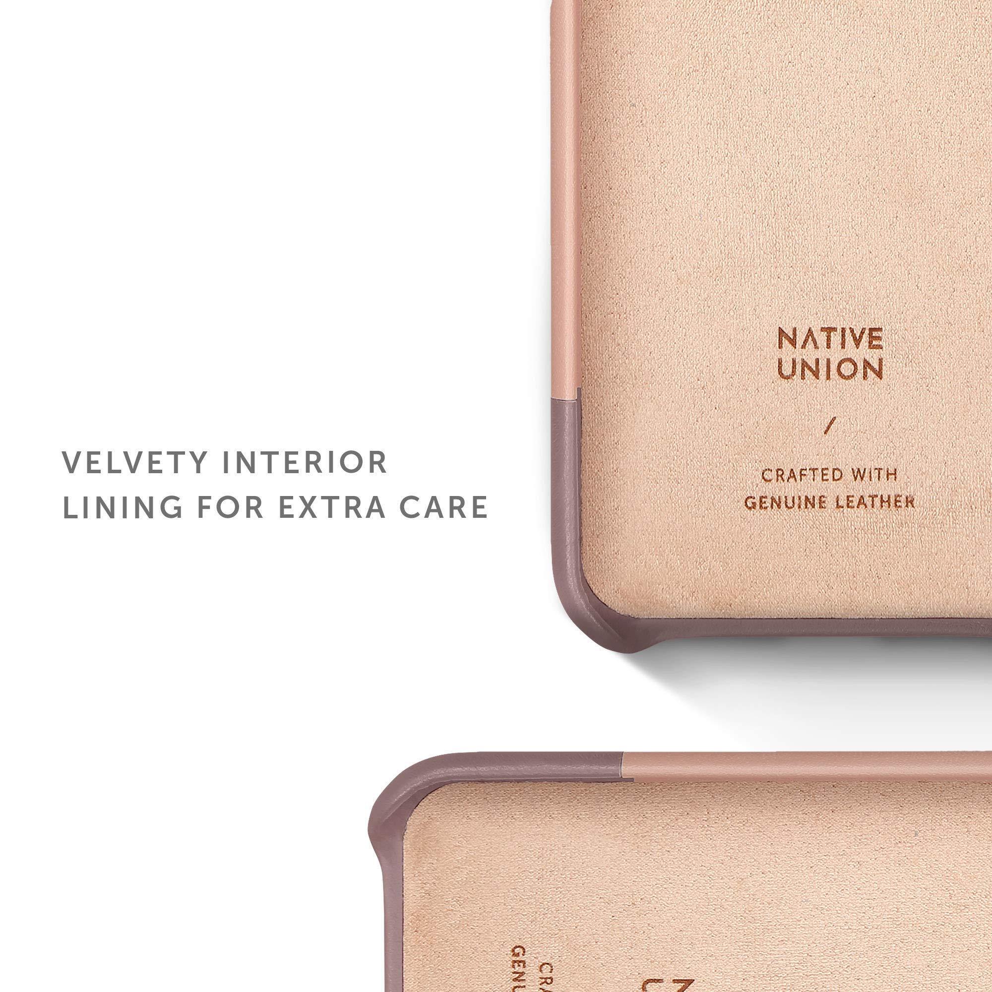 Native Union iPhone 11 Pro Max Case & Charging Cable Bundle - Rose Gold Marquetry Clic Case + 4ft Ultra-Strong Reinforced Lightning to USB Cable | Perfect for Travel, Office & Everyday Protection