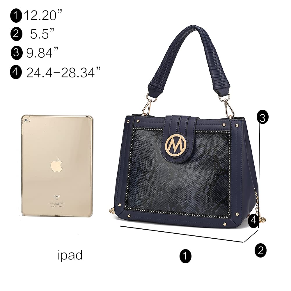 MKF Collection Vegan Leather Crossbody Bag for Women - Stylish Top Handle Shoulder Purse by Mia K | Perfect for Work, Travel & Everyday Use