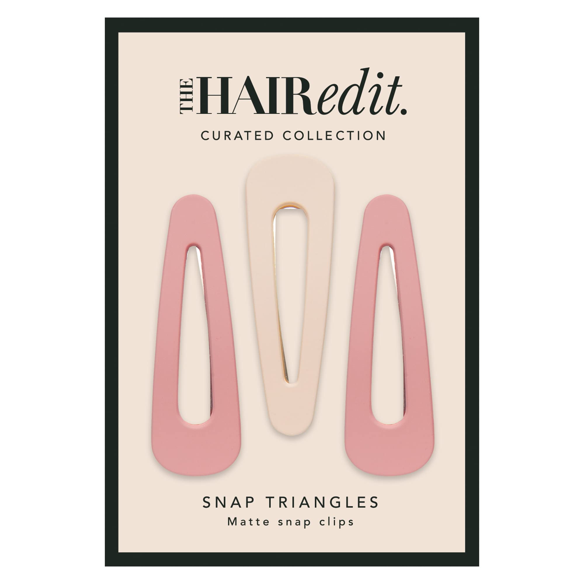 The Hair Edit Snap Triangles Clips - Non-Slip Hair Clips for Women, Girls - Perfect for Ponytails, Braids & Updos - Trendy Hair Accessories for Everyday, Work & Special Occasions