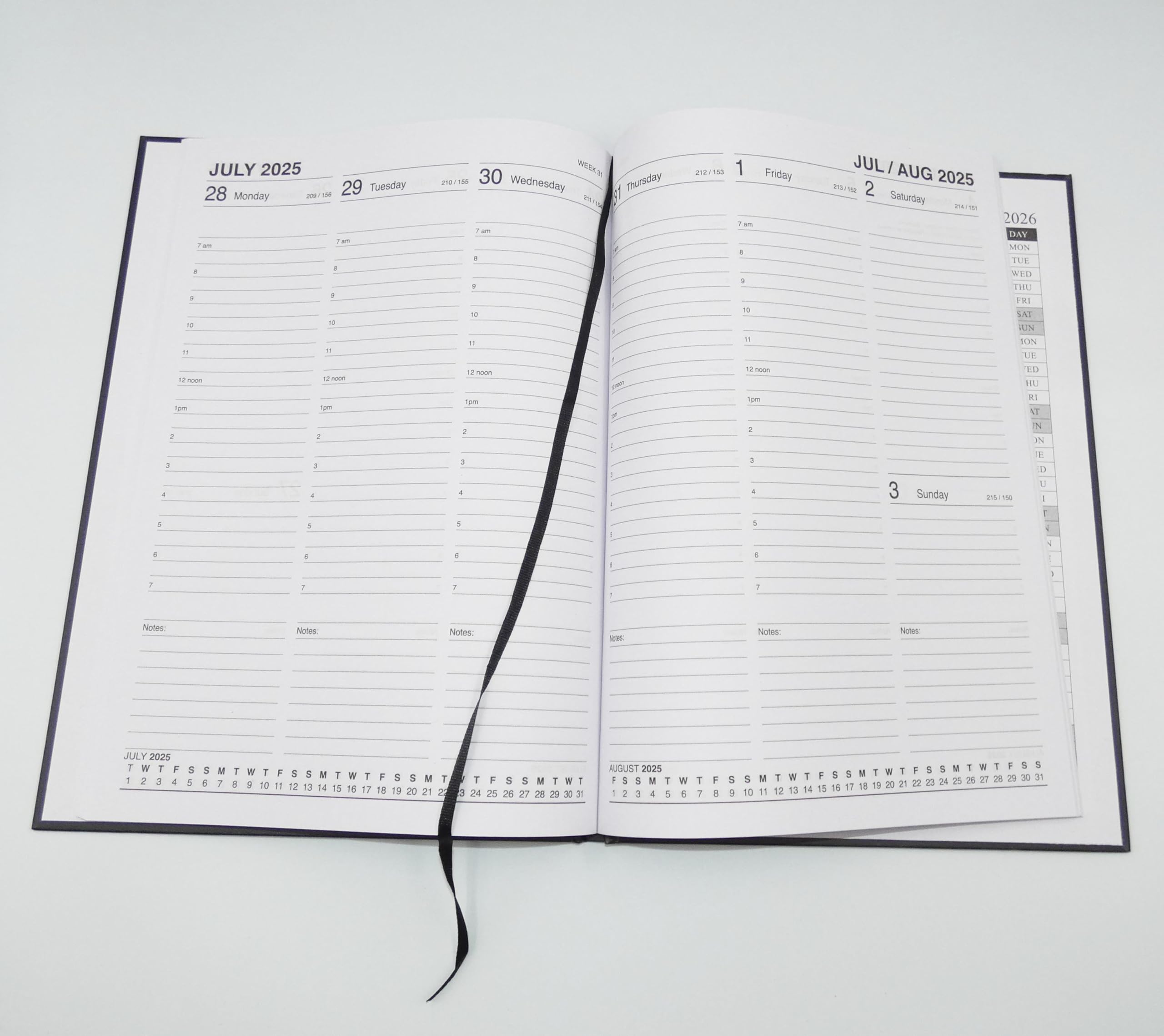 Sixstore 2025 A4 Week to View Diary Planner - Office Work Organizer, Yearly Appointment Book, Desk Calendar for Efficient Scheduling | Perfect for Professionals, Students & Home Office Use