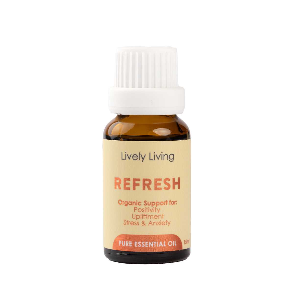 15ml Refresh Pure Essential Oil for Aromatherapy, Diffuser & Massage - Natural Stress Relief & Relaxation