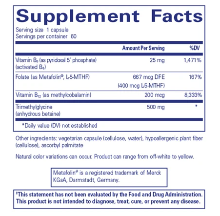 Homocysteine Factors Supplement - Supports Heart Health & Balanced Homocysteine Levels | Ideal for Cardiovascular Wellness & Healthy Aging