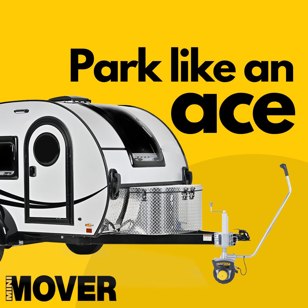 12V Electric Mini Mover 3 PLUS Trailer Jockey Wheel - Heavy Duty 6000 lbs Capacity for Boat, RV & Utility Trailers - Easy Maneuvering & Parking Assistance