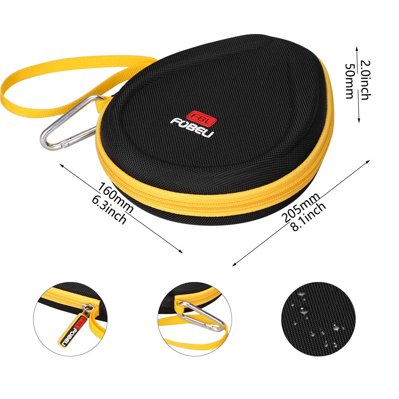 Durable Hard Carrying Case for DEWALT Wireless Bluetooth Neckband Headphones - Protective Storage for 2-in-1 Neckband Headphones with Built-in Speakers | Perfect for Construction Sites, Workshops & Outdoor Activities
