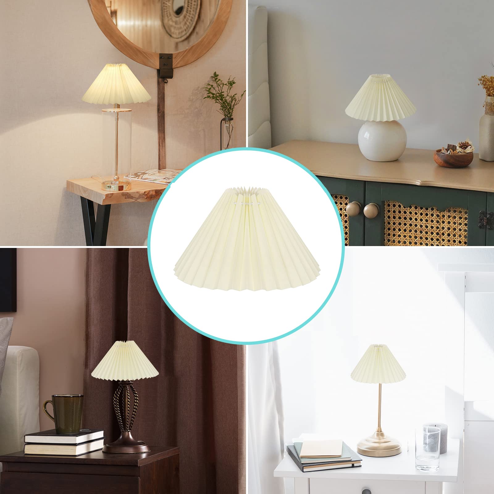 2-Pack Pleated Fabric Lamp Shades - 10.23