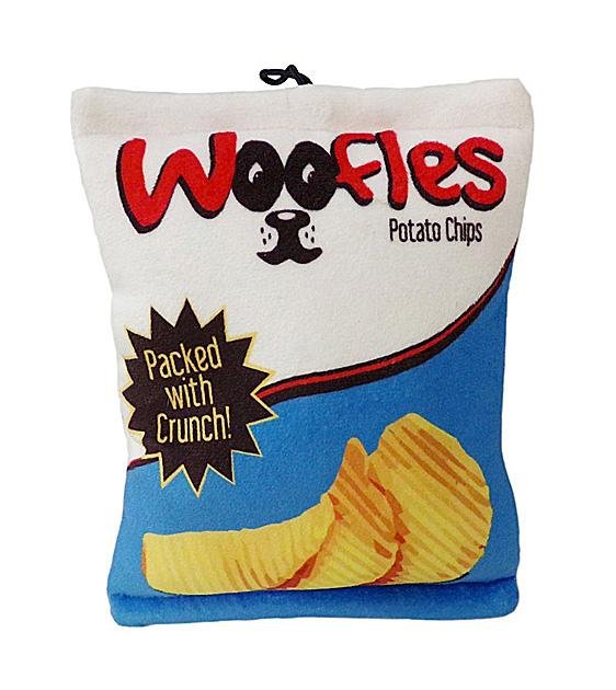 Lullebelles Woofles Potato Chips Dog Toy - Crunchy & Durable Chew Toy for Small & Medium Dogs - Perfect for Playtime, Training & Teething Relief - Only $16.90