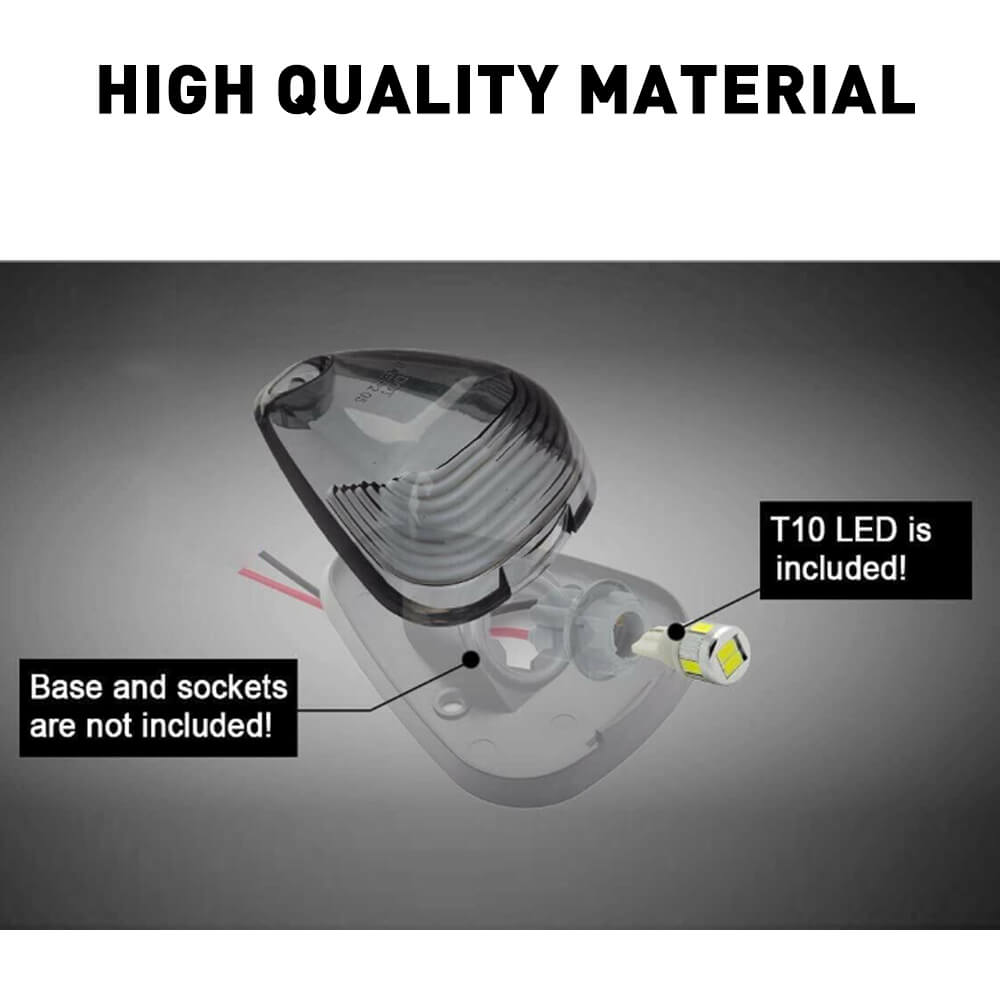 Smoked Lens White LED Truck Cab Light - Compatible with 1999-2016 Ford E150-E450 & F250-F750 Super Duty Pickup Trucks | Durable Interior Lighting for Night Driving & Off-Road Adventures