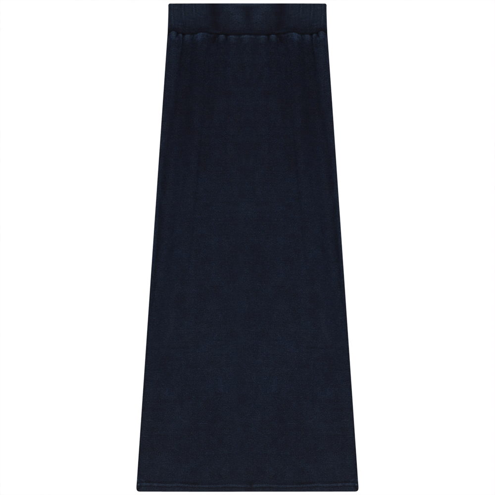 Soft Denim Wash Long Straight Skirt for Women - High Waist A-Line Denim Skirt - Casual & Office Wear - Perfect for Spring/Summer Outfits