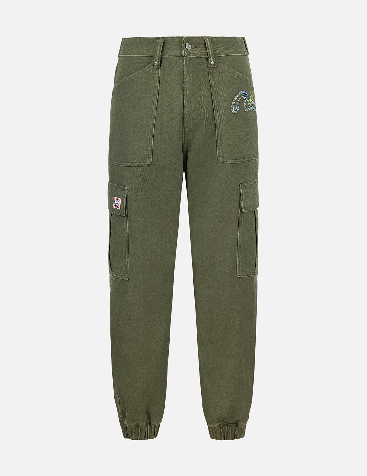Seagull Appliqué Embroidered Wide Leg Woven Jogger Pants - Comfortable Lounge & Casual Wear for Women