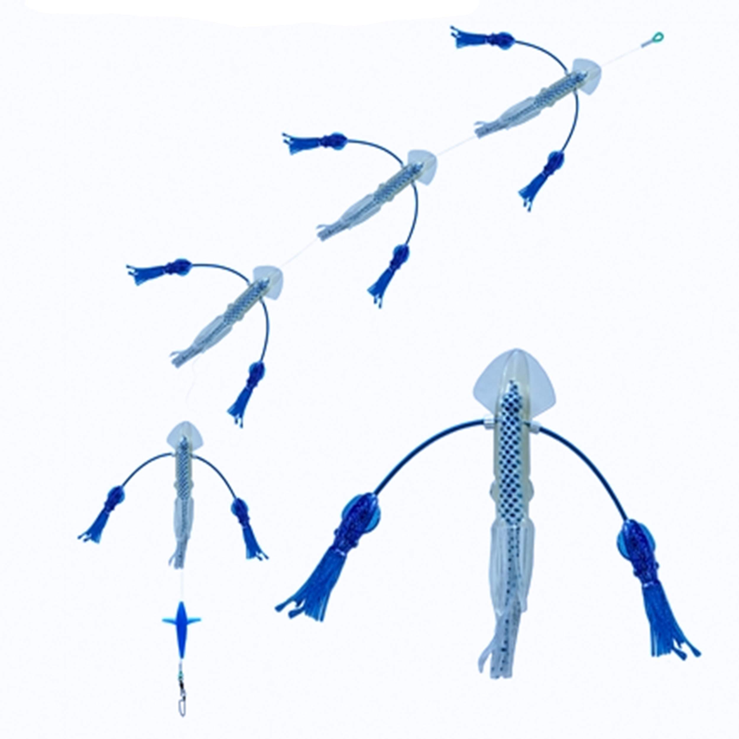 Premium Long Tail Flippy Floppy Daisy Chain Fishing Lure - Effective Tuna & Marlin Magnet - Perfect for Offshore Trolling and Big Game Fishing