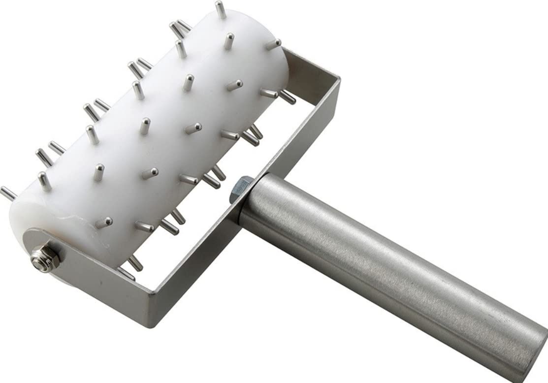 Winco RD-5 Stainless Steel Dough Roller Docker - Professional Full-Size Pastry Roller for Baking Pies, Cookies & Pizza Dough - Perfect for Home Bakers & Commercial Kitchens