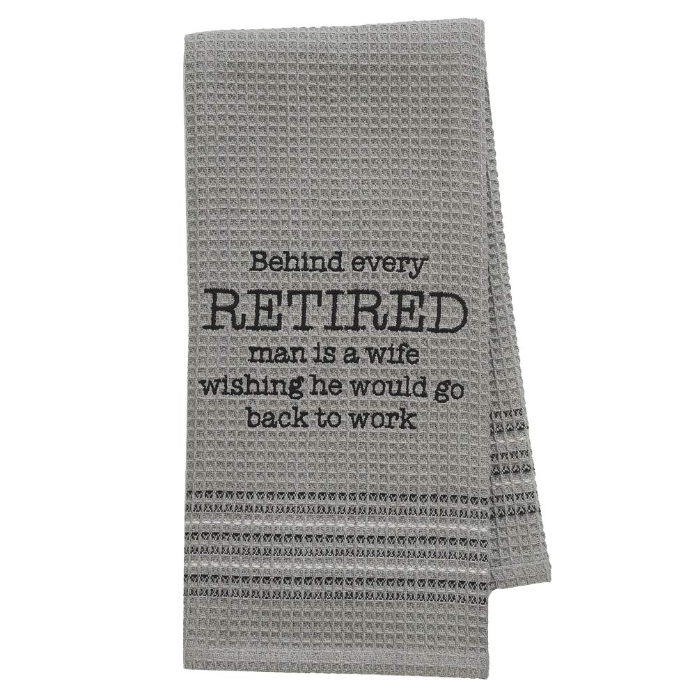 Premium Waffle Weave Cotton Kitchen Towels - Absorbent Dish Towels for Drying Dishes, Hands & Cleaning - Perfect Housewarming Gift for Retired Men, New Homeowners & Kitchen Enthusiasts