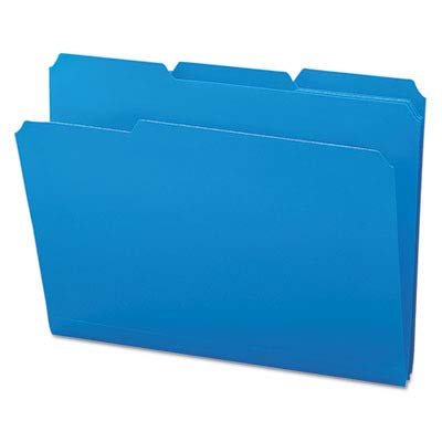 Smead 10503 Blue Poly File Folders - Letter Size Hanging File Folders for Office Organization, Filing Cabinets & Document Storage