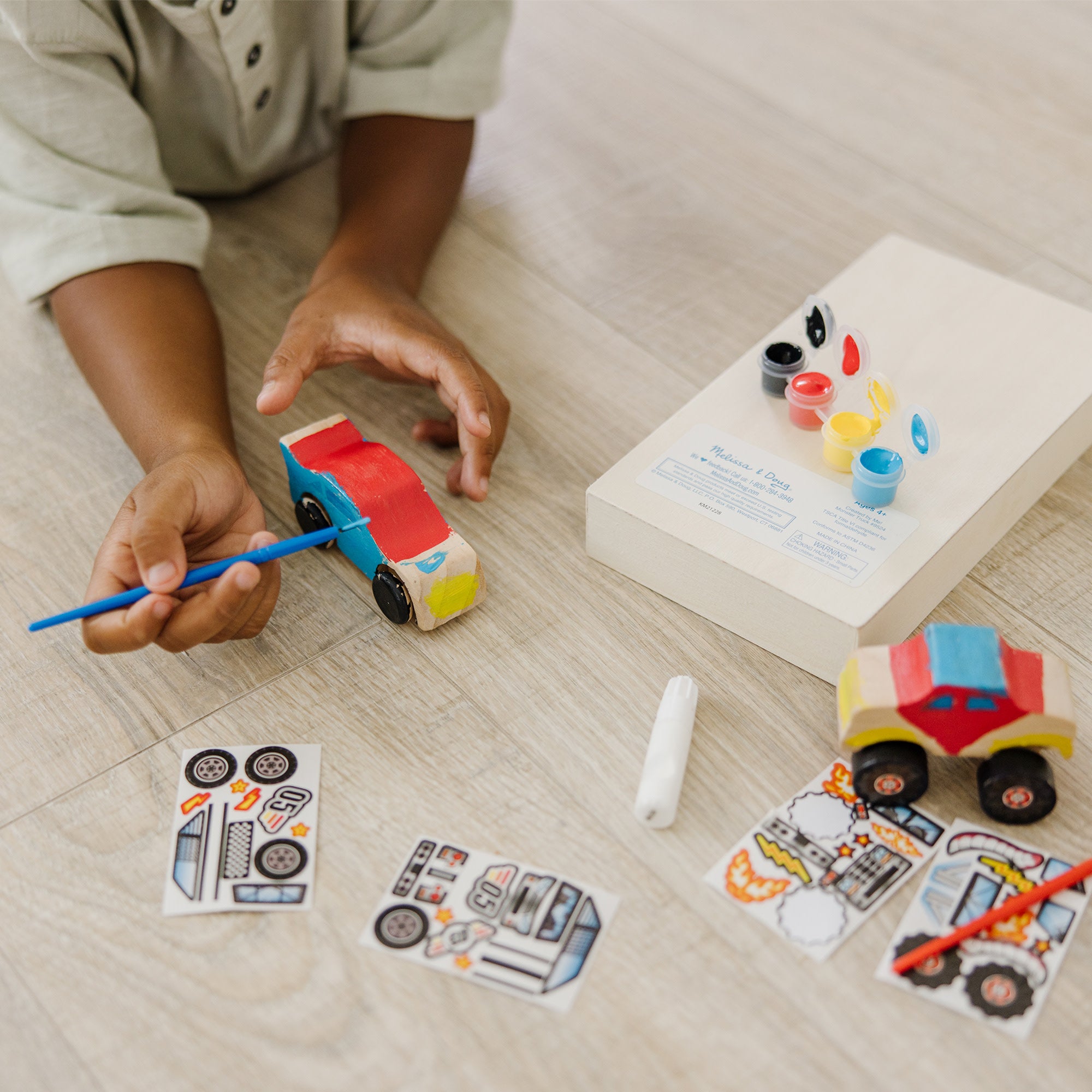 Created By Me!™ Vehicles Craft Kit 2 Pack: Race Car & Monster Truck - DIY Arts and Crafts for Kids Birthday Gifts, Creative Playtime Activities for Boys & Girls