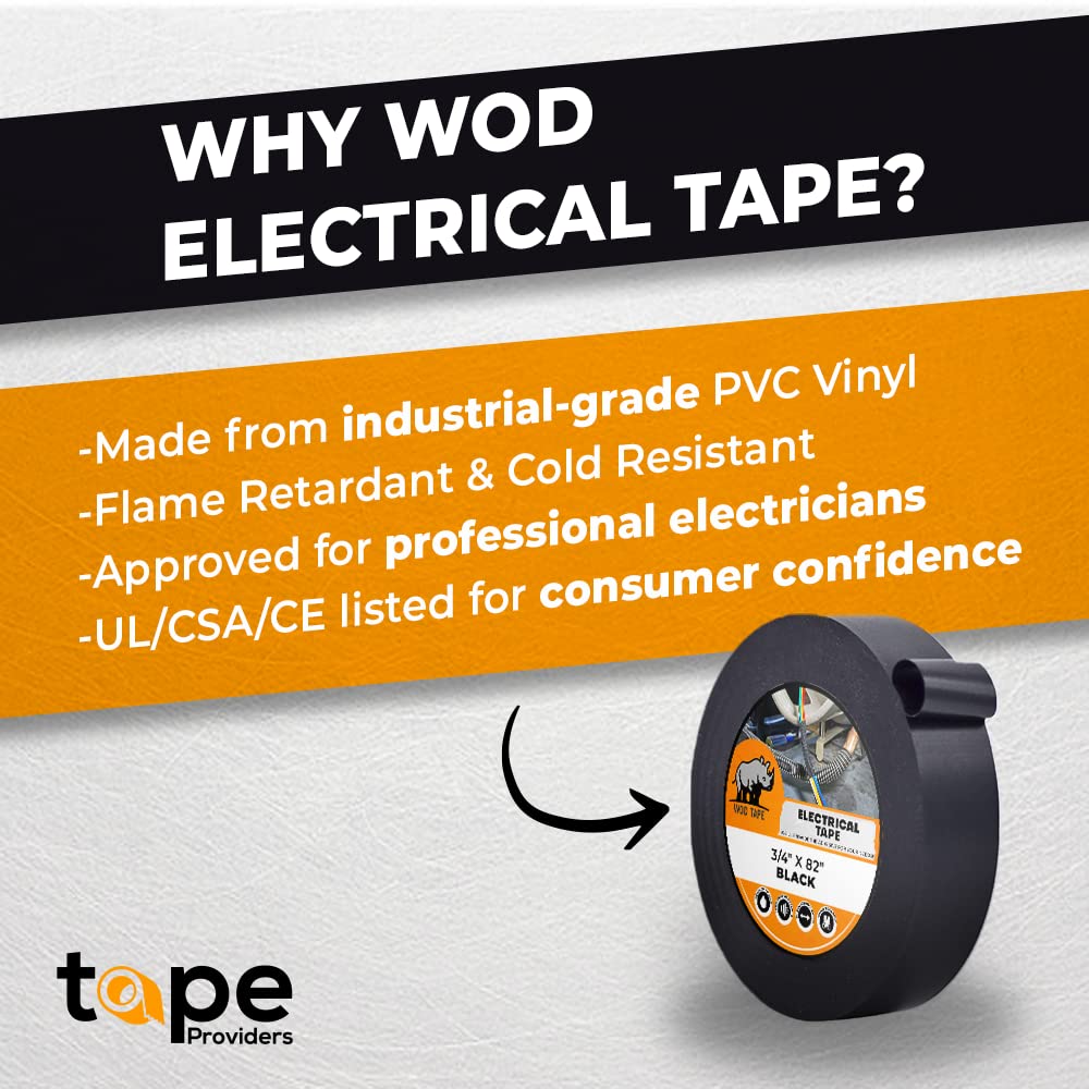 WOD ETC766MS Black Electrical Tape 4