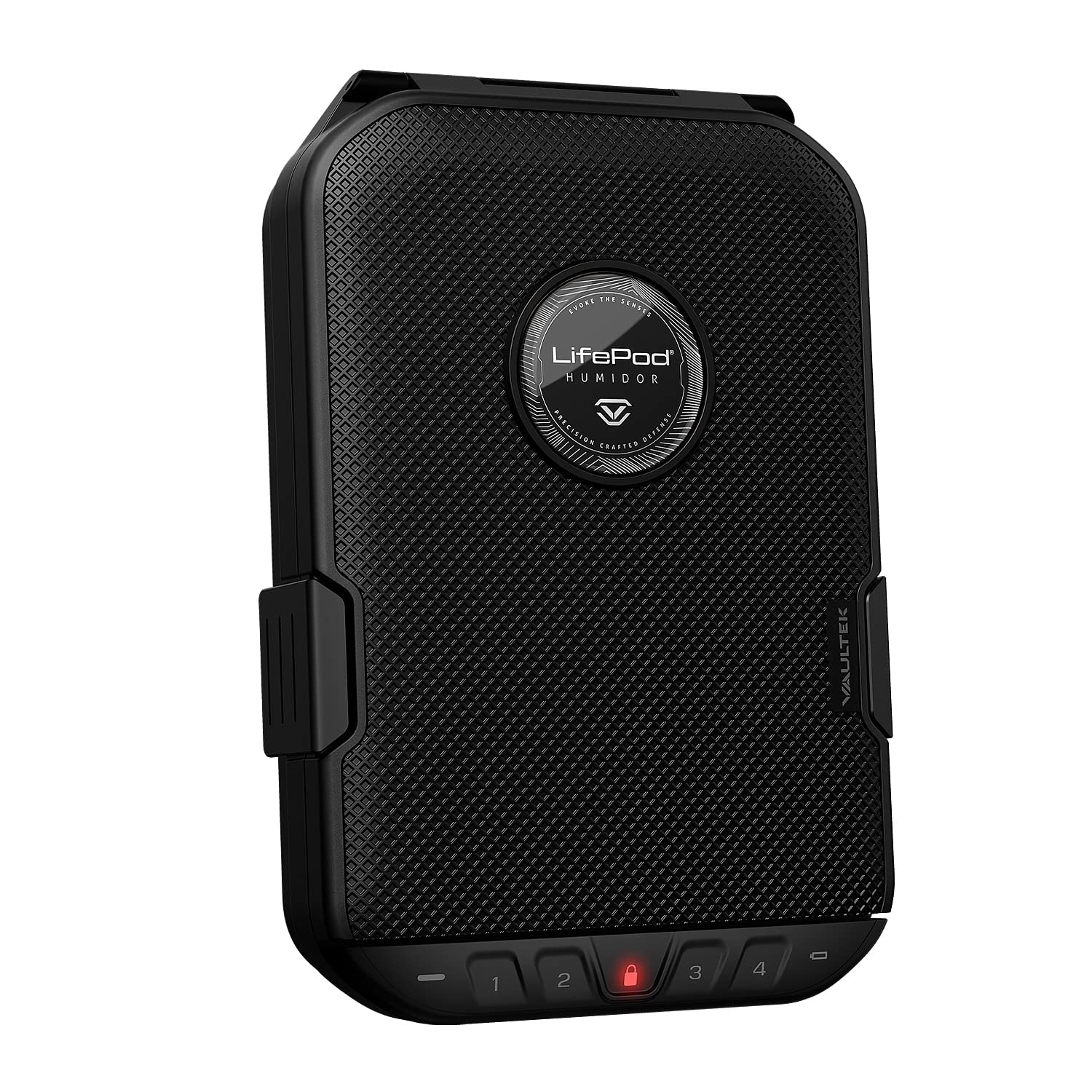 VAULTEK LifePod Humidor Cigar Lock Box - Waterproof Travel Case with Electronic Keypad | Portable Cigar Storage for Travel, Camping & Outdoor Adventures | Rugged Security Box with Backlit Keypad (Black)